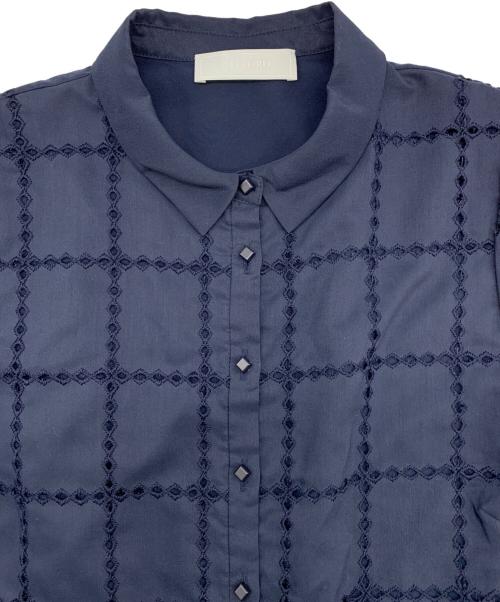 CELFORD（セルフォード）CELFORD (セルフォード) エンブロイダリーボリュームシャツワンピース ネイビー サイズ:38 未使用品の古着・服飾アイテム