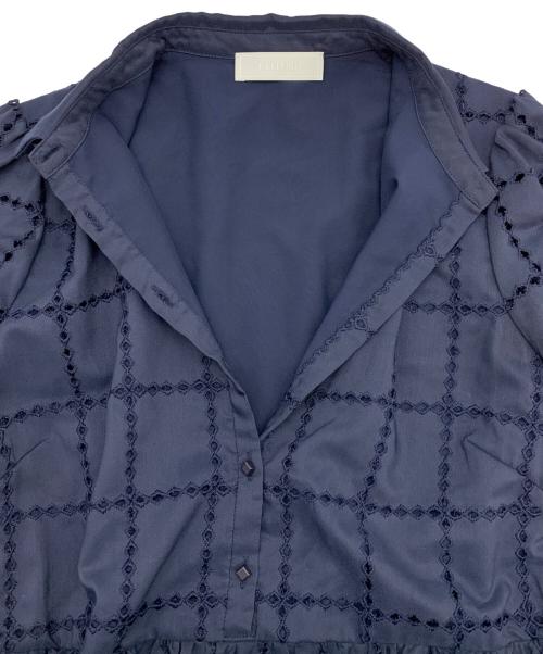 CELFORD（セルフォード）CELFORD (セルフォード) エンブロイダリーボリュームシャツワンピース ネイビー サイズ:38 未使用品の古着・服飾アイテム