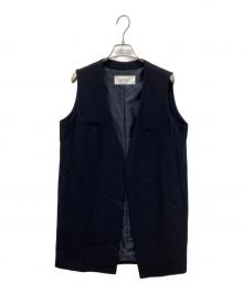 SOEJU（ソージュ）の古着「ウールライクロングジレ　ベスト」｜ネイビー