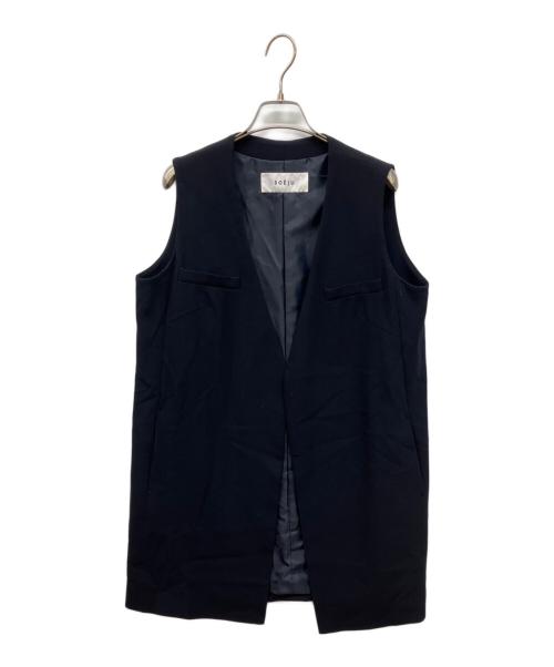 SOEJU（ソージュ）SOEJU (ソージュ) ウールライクロングジレ　ベスト ネイビー サイズ:FREEの古着・服飾アイテム