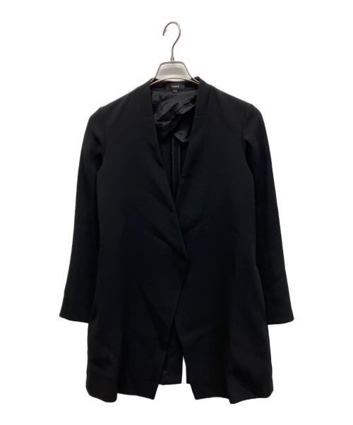 theory（セオリー）theory (セオリー) ノーカラージャケット ブラック サイズ:2の古着・服飾アイテム