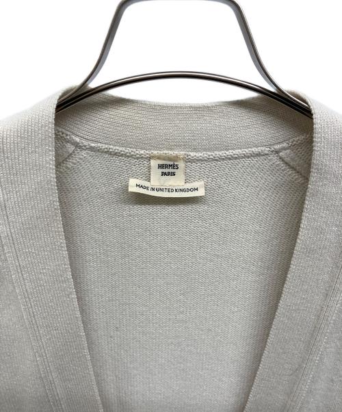 HERMES（エルメス）HERMES (エルメス) カシミヤニットカーディガン ベージュ サイズ:34の古着・服飾アイテム