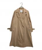 ESTNATIONエストネーション）の古着「タスランポリエステルトレンチコート」｜ベージュ