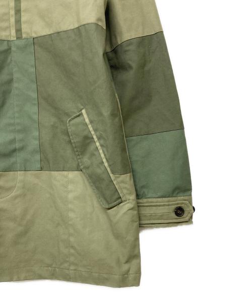 SCOTCH & SODA（スコッチアンドソーダ）SCOTCH & SODA (スコッチアンドソーダ) パッチワークステンカラーコート オリーブ サイズ:Lの古着・服飾アイテム