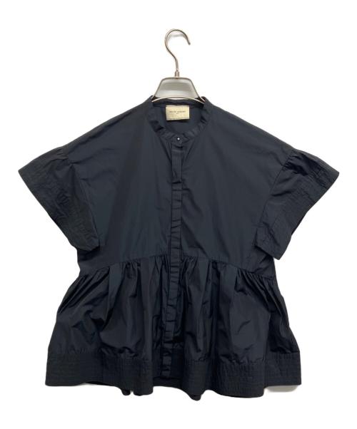 UNITED ARROWS（ユナイテッドアローズ）UNITED ARROWS (ユナイテッドアローズ) タフタ ステッチペプラムブラウス ネイビー サイズ:Freeの古着・服飾アイテム