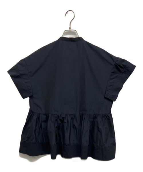 UNITED ARROWS（ユナイテッドアローズ）UNITED ARROWS (ユナイテッドアローズ) タフタ ステッチペプラムブラウス ネイビー サイズ:Freeの古着・服飾アイテム