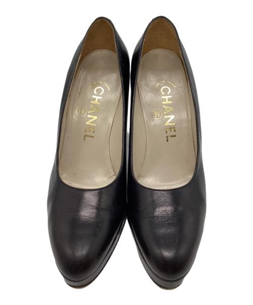 CHANEL（シャネル）CHANEL (シャネル) ヒールパンプス ブラック サイズ:36　1/2の古着・服飾アイテム
