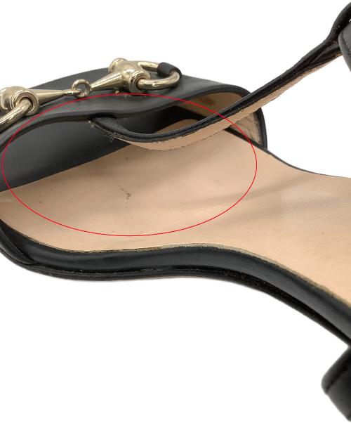 GUCCI（グッチ）GUCCI (グッチ) サンダル ホースビットサンダル 466706 ブラック サイズ:35 1/2の古着・服飾アイテム