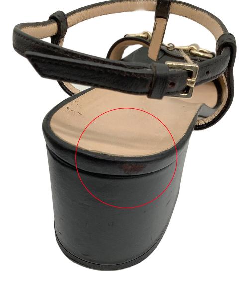 GUCCI（グッチ）GUCCI (グッチ) サンダル ホースビットサンダル 466706 ブラック サイズ:35 1/2の古着・服飾アイテム