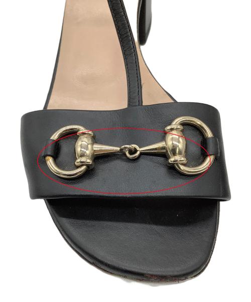 GUCCI（グッチ）GUCCI (グッチ) サンダル ホースビットサンダル 466706 ブラック サイズ:35 1/2の古着・服飾アイテム
