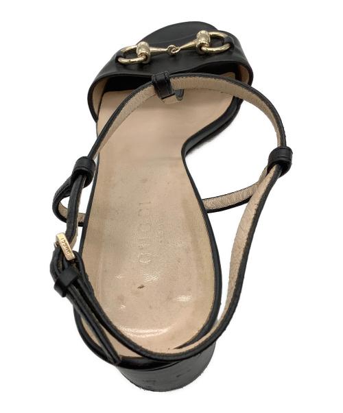 GUCCI（グッチ）GUCCI (グッチ) サンダル ホースビットサンダル 466706 ブラック サイズ:35 1/2の古着・服飾アイテム