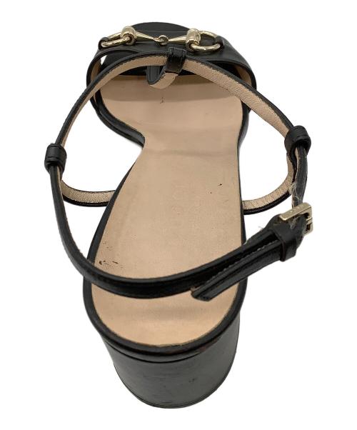 GUCCI（グッチ）GUCCI (グッチ) サンダル ホースビットサンダル 466706 ブラック サイズ:35 1/2の古着・服飾アイテム
