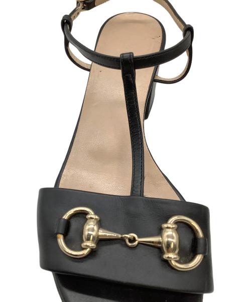 GUCCI（グッチ）GUCCI (グッチ) サンダル ホースビットサンダル 466706 ブラック サイズ:35 1/2の古着・服飾アイテム