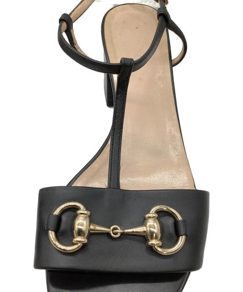 GUCCI（グッチ）GUCCI (グッチ) サンダル ホースビットサンダル 466706 ブラック サイズ:35 1/2の古着・服飾アイテム