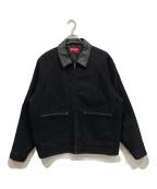 SUPREMEシュプリーム）の古着「Leather Collar Work Jacket」｜ブラック