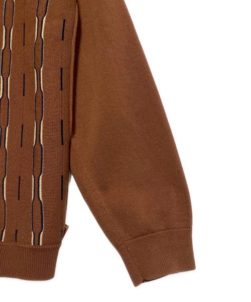 SUPREME（シュプリーム）SUPREME (シュプリーム) Vertical Stripe Knit L/S Polo ブラウン サイズ:Lの古着・服飾アイテム