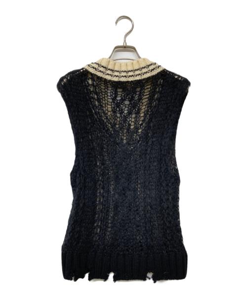 PRANK PROJECT（プランクプロジェクト）PRANK PROJECT (プランクプロジェクト) シアーチルデンニットベスト ブラック サイズ:FREEの古着・服飾アイテム