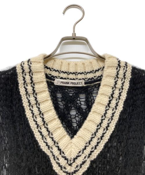 PRANK PROJECT（プランクプロジェクト）PRANK PROJECT (プランクプロジェクト) シアーチルデンニットベスト ブラック サイズ:FREEの古着・服飾アイテム