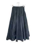 ANAYIアナイ）の古着「タフタ切替えティアード スカート」｜ブラック