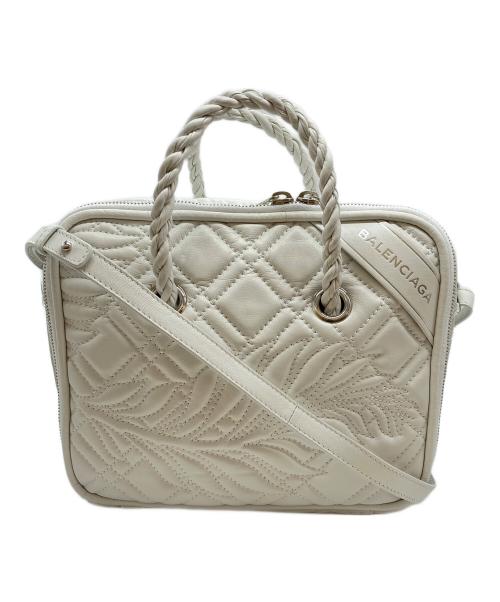 BALENCIAGA（バレンシアガ）BALENCIAGA (バレンシアガ) 2WAYボストンバッグ ホワイトの古着・服飾アイテム