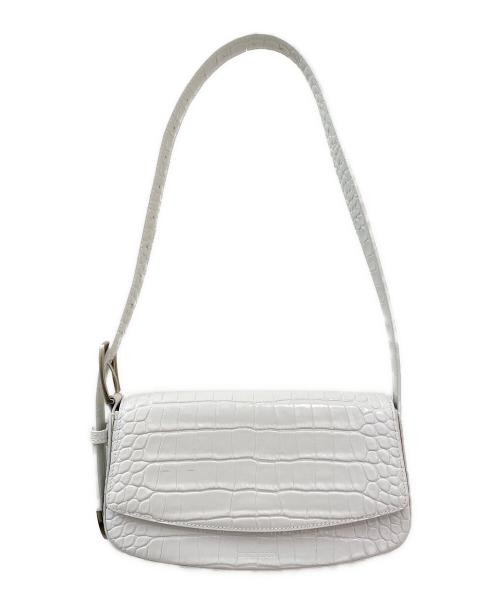 BALENCIAGA（バレンシアガ）BALENCIAGA (バレンシアガ) 型押しショルダーバッグ ホワイトの古着・服飾アイテム