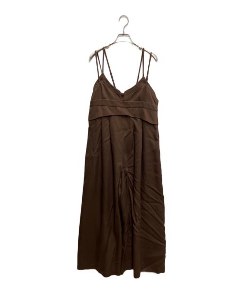 DRESSLAVE（ドレスレイブ）DRESSLAVE (ドレスレイブ) double spaghetti strap all in one(ダブルスパゲティストラップオールインワン) ブラウン サイズ:38の古着・服飾アイテム