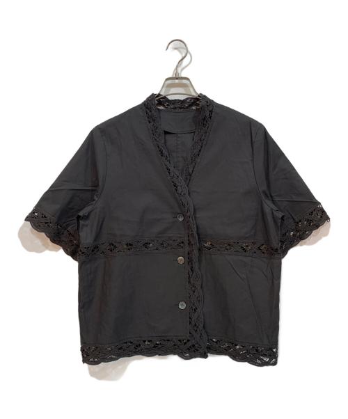 BEAUTY&YOUTH（ビューティーアンドユース）BEAUTY&YOUTH (ビューティーアンドユース) バテンレース ショートスリーブシャツ グレー サイズ:FREEの古着・服飾アイテム