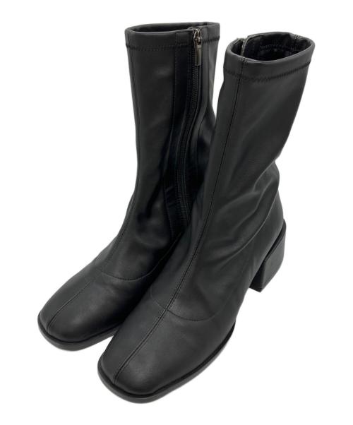 F by WELL FIT（エフバイウェルフィット）F by WELL FIT (エフバイウェルフィット) ストレッチショートブーツ ブラック サイズ:23.5の古着・服飾アイテム