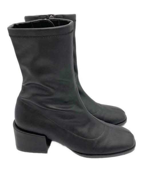 F by WELL FIT（エフバイウェルフィット）F by WELL FIT (エフバイウェルフィット) ストレッチショートブーツ ブラック サイズ:23.5の古着・服飾アイテム