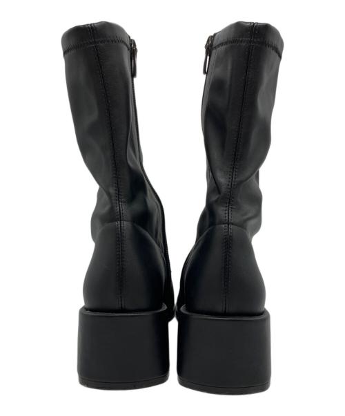 F by WELL FIT（エフバイウェルフィット）F by WELL FIT (エフバイウェルフィット) ストレッチショートブーツ ブラック サイズ:23.5の古着・服飾アイテム
