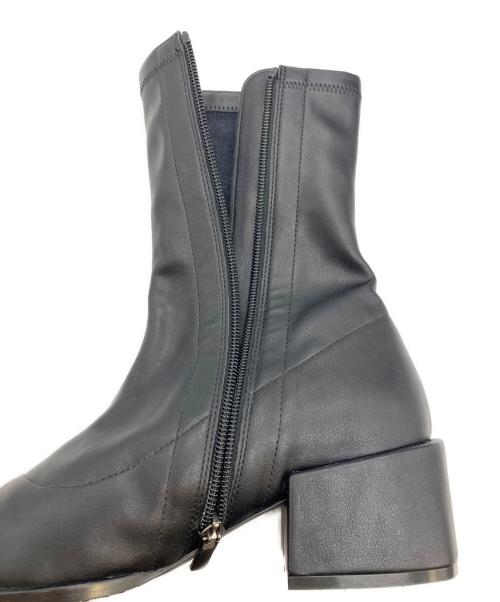 F by WELL FIT（エフバイウェルフィット）F by WELL FIT (エフバイウェルフィット) ストレッチショートブーツ ブラック サイズ:23.5の古着・服飾アイテム