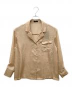 anuansアニュアンス）の古着「シアーテーラードシャツ」｜ベージュ