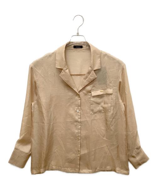 anuans（アニュアンス）anuans (アニュアンス) シアーテーラードシャツ ベージュ サイズ:Sの古着・服飾アイテム