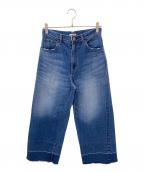 Attick by Johnbullアティックバイジョンブル）の古着「ワイドデニムパンツ」｜インディゴ