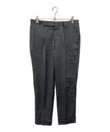 BEAMS F（ビームスエフ）の古着「MARLANE ウール ツイル 1プリーツ スラックス」｜グレー