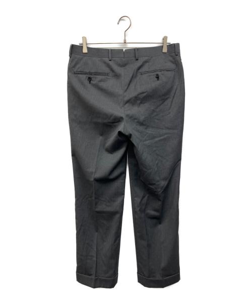 BEAMS F（ビームスエフ）BEAMS F (ビームスエフ) MARLANE ウール ツイル 1プリーツ スラックス グレー サイズ:48の古着・服飾アイテム