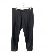 INCOTEXインコテックス）の古着「SUPER100'sウールサキソニーソリッド1プリーツテーパードパンツ」｜チャコールグレー