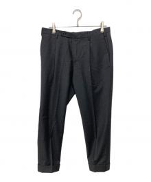 INCOTEX（インコテックス）の古着「SUPER100'sウールサキソニーソリッド1プリーツテーパードパンツ」｜チャコールグレー