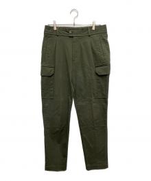 giab's ARCHIVIO（ジャブス アルキヴィオ）の古着「BRUNELLESCHIコットンストレッチ1プリーツカーゴ」｜オリーブ