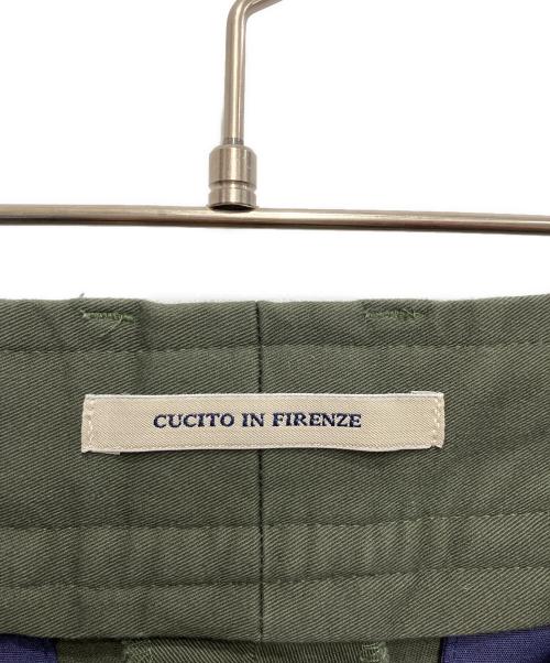 giab's ARCHIVIO（ジャブス アルキヴィオ）giab's ARCHIVIO (ジャブス アルキヴィオ) BRUNELLESCHIコットンストレッチ1プリーツカーゴ オリーブ サイズ:48の古着・服飾アイテム