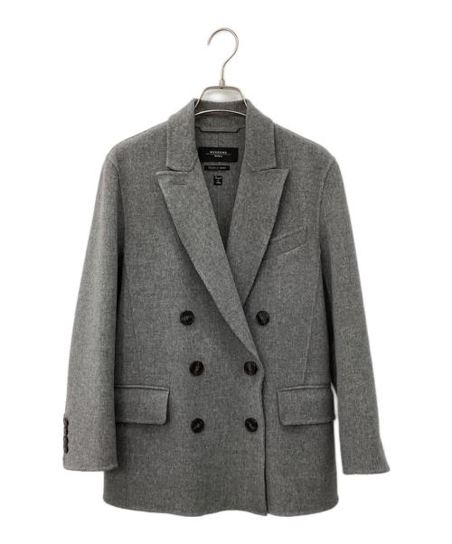 WEEKEND Max Mara（ウィークエンド マックスマーラ）Weekend Max Mara (ウィークエンド マックスマーラ) メルトンダブルジャケット グレー サイズ:34の古着・服飾アイテム