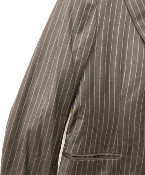 TOMBOLINI（トンボリーニ）TOMBOLINI (トンボリーニ) 2B シングルブレストストライプセットアップスーツ ダークブラウン サイズ:50の古着・服飾アイテム