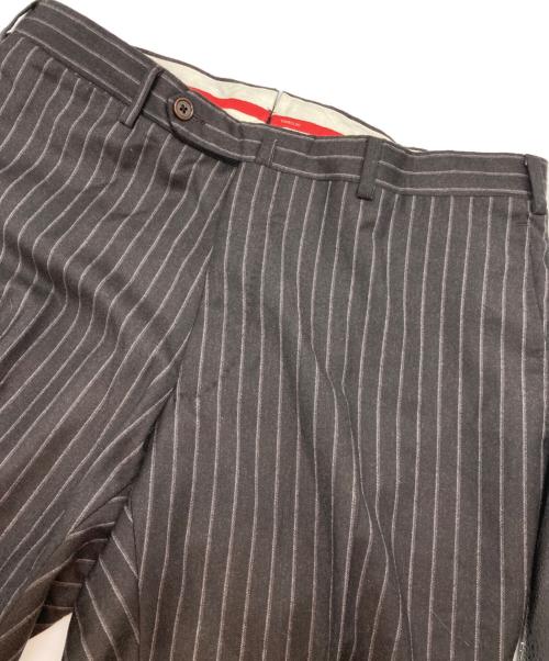 TOMBOLINI（トンボリーニ）TOMBOLINI (トンボリーニ) 2B シングルブレストストライプセットアップスーツ ダークブラウン サイズ:50の古着・服飾アイテム