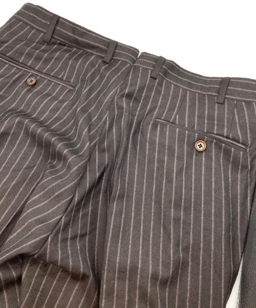 TOMBOLINI（トンボリーニ）TOMBOLINI (トンボリーニ) 2B シングルブレストストライプセットアップスーツ ダークブラウン サイズ:50の古着・服飾アイテム