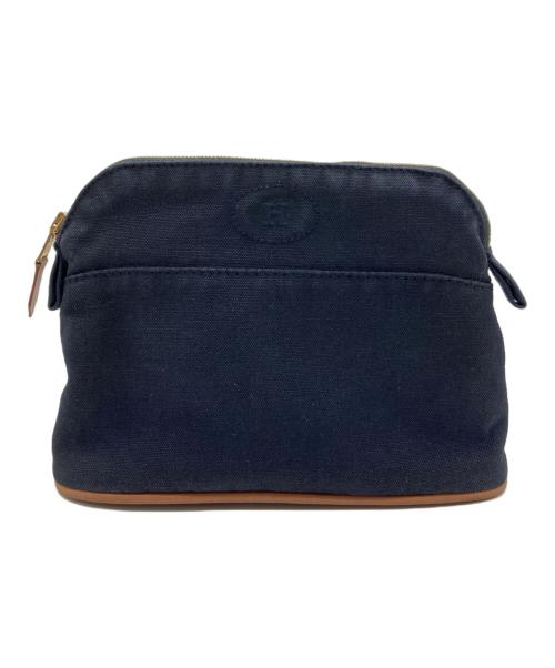 HERMES（エルメス）HERMES (エルメス) キャンバスポーチ　ボリード　ミニ ネイビーの古着・服飾アイテム
