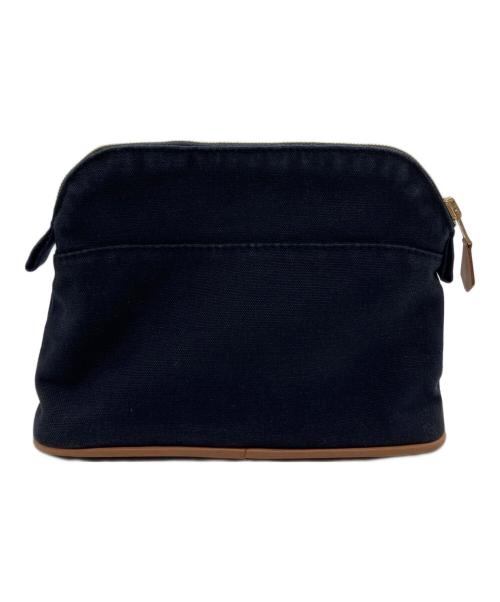 HERMES（エルメス）HERMES (エルメス) キャンバスポーチ　ボリード　ミニ ネイビーの古着・服飾アイテム
