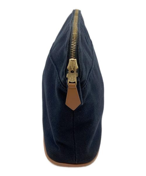 HERMES（エルメス）HERMES (エルメス) キャンバスポーチ　ボリード　ミニ ネイビーの古着・服飾アイテム