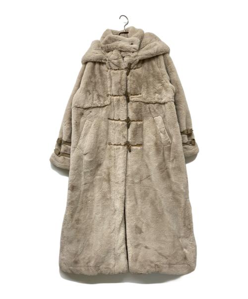 Lumier（リュミエ）Lumier (リュミエ) YUKKO COLLABORATION ECO FUR DUFFLE LONG COAT ベージュ サイズ:Mの古着・服飾アイテム