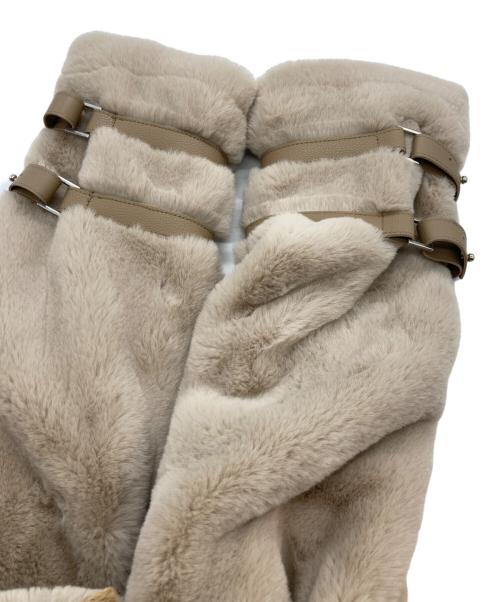 Lumier（リュミエ）Lumier (リュミエ) YUKKO COLLABORATION ECO FUR DUFFLE LONG COAT ベージュ サイズ:Mの古着・服飾アイテム