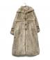 Lumier（リュミエ）の古着「YUKKO COLLABORATION ECO FUR DUFFLE LONG COAT」｜ベージュ